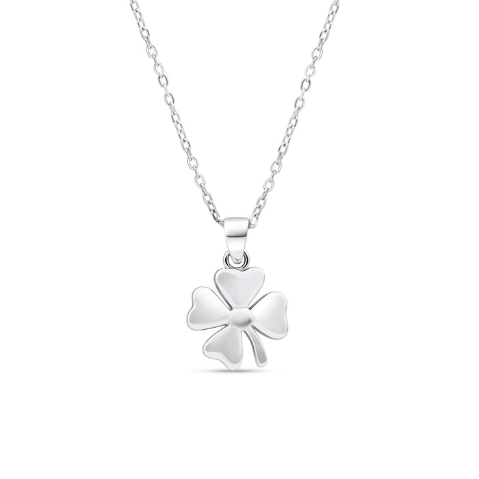 Minimal Clover Charm Necklace
