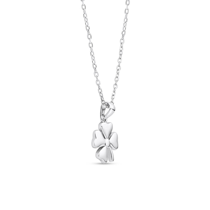 Minimal Clover Charm Necklace