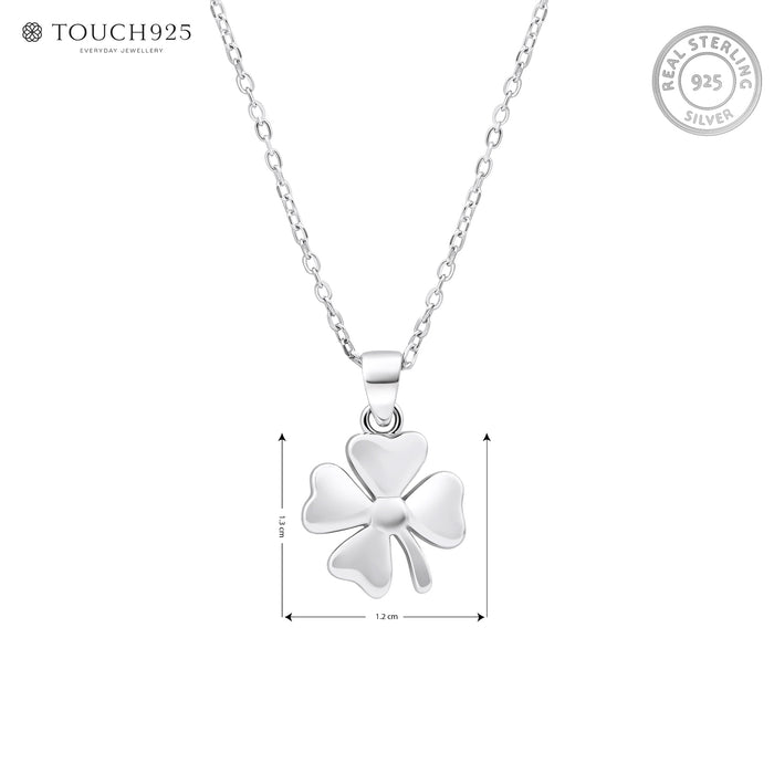 Minimal Clover Charm Necklace