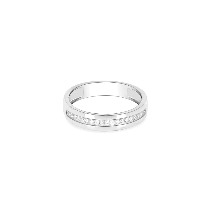 Minimal Line Silver Band Ring