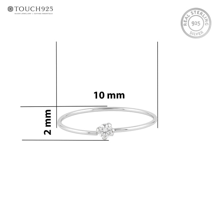 Minimalist Single Stone Nose Ring