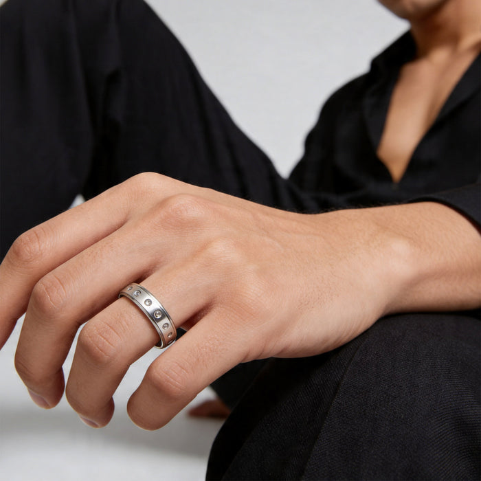 Modern Rivet Ring
