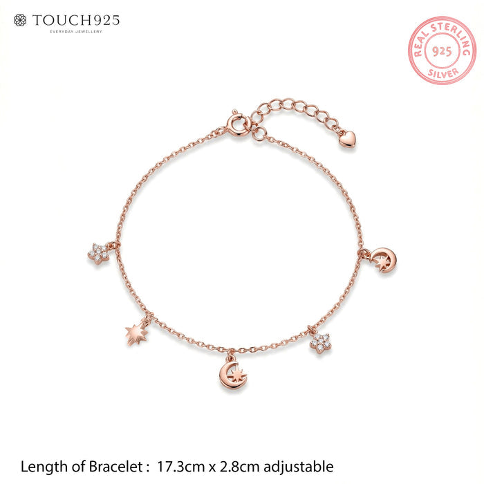 Moon & Star Charm Bracelet