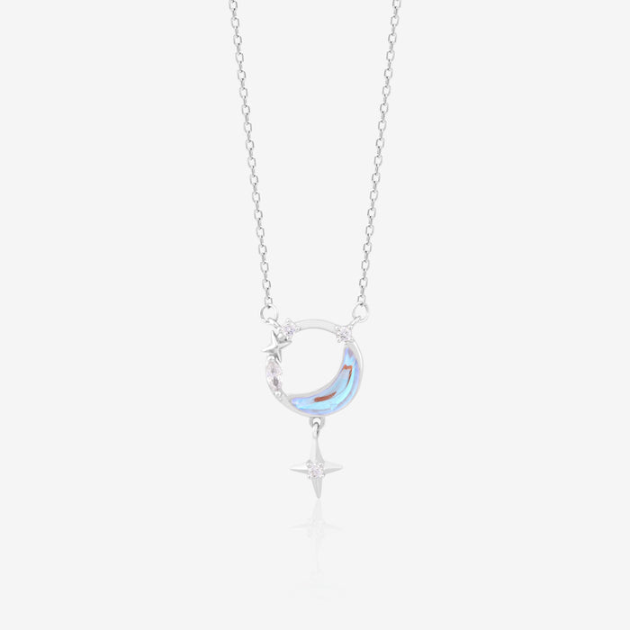 Moon & Star Pendant Necklace