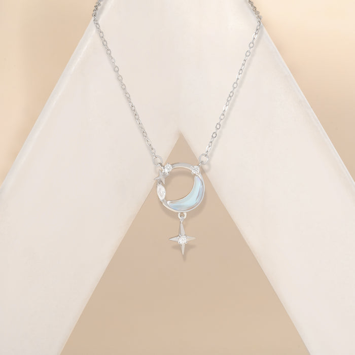Moon & Star Pendant Necklace