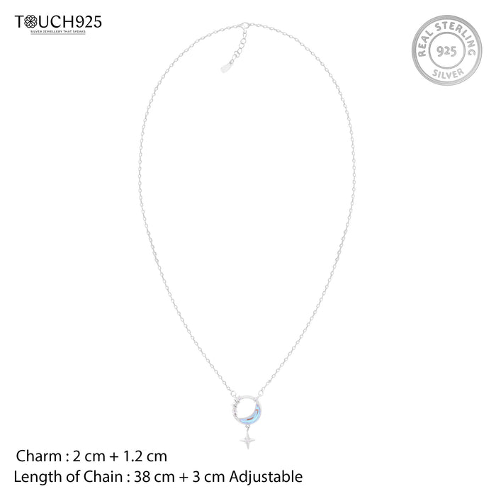 Moon & Star Pendant Necklace