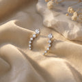MoonArc Silver Earrings