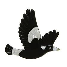 Mr. Magpie Brooch (Gray) - Erstwilder Australiana (2016)