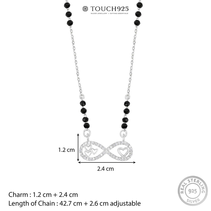 Multi Heart Infinity CZ Mangalsutra