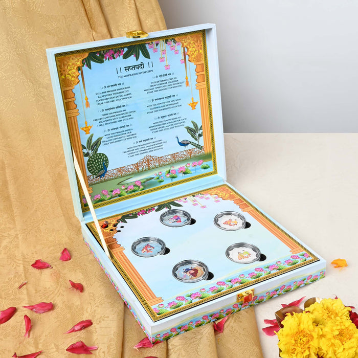 Musical Saptapadi 999 Silver Coin Box (5 Coins)