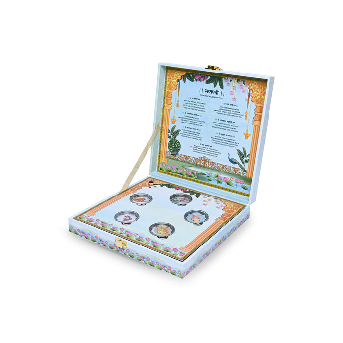 Musical Saptapadi 999 Silver Coin Box (5 Coins)
