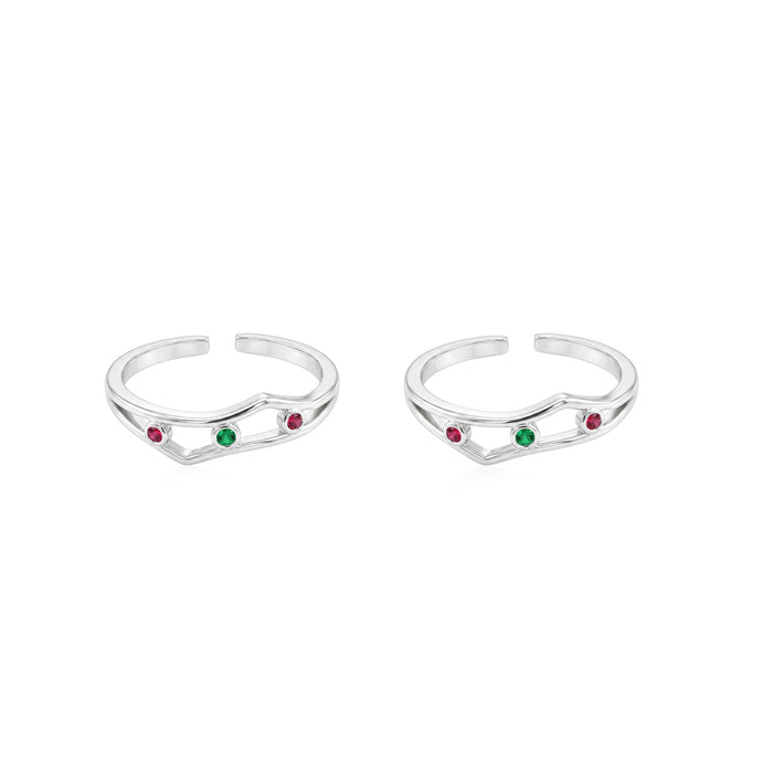 Open Wave Toe Ring