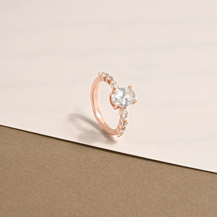 Oval Marquise CZ Ring