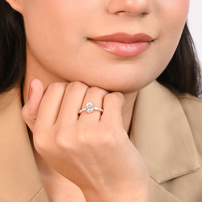 Oval Marquise CZ Ring