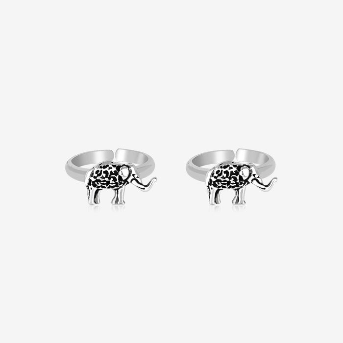 Oxidised Elephant Toe Ring