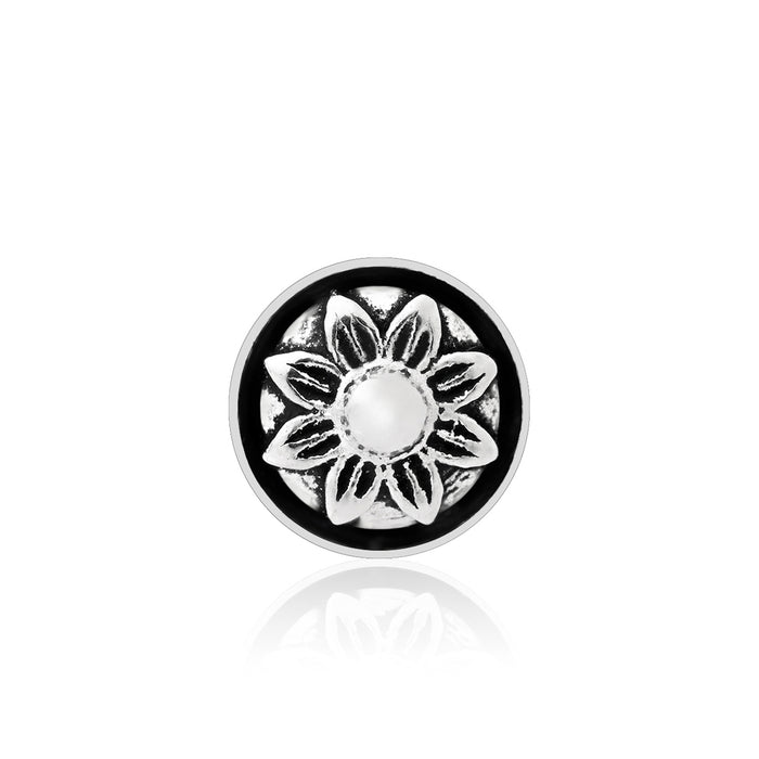 Oxidised Floral Mandala Nose Pin