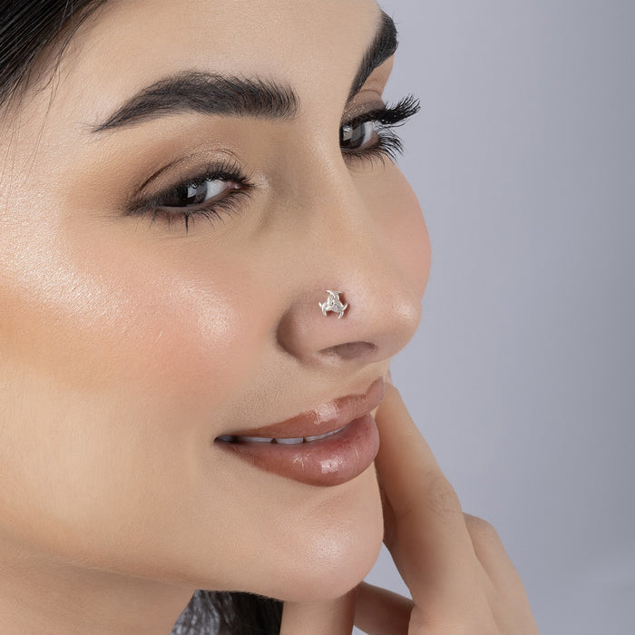 oxidized Knot Nose Pin