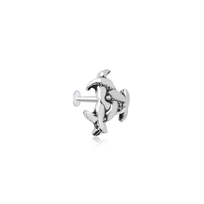 oxidized Knot Nose Pin