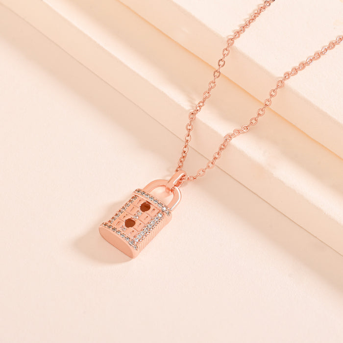 Padlock Silver Necklace