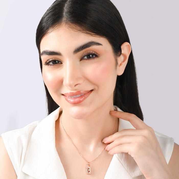 Padlock Silver Necklace