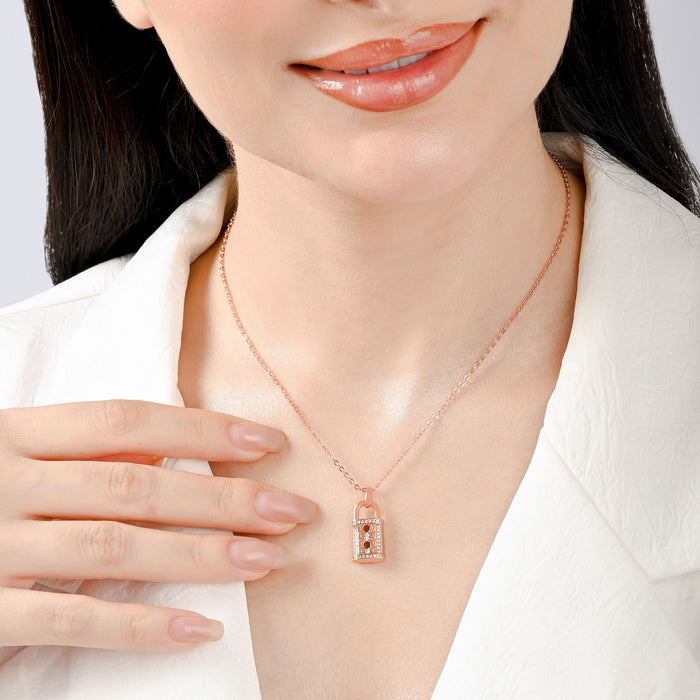 Padlock Silver Necklace