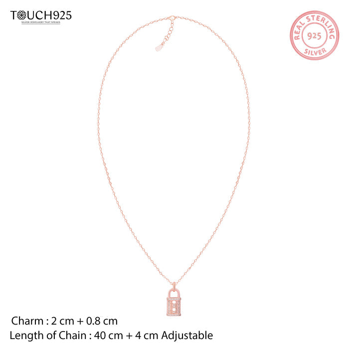 Padlock Silver Necklace