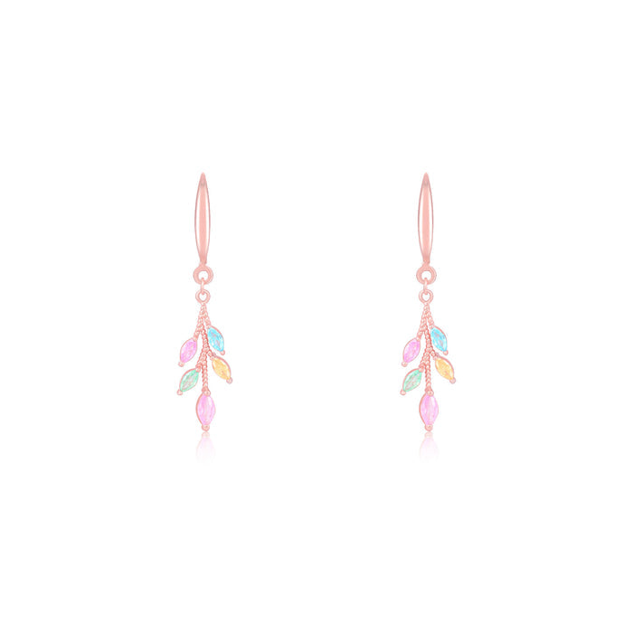 Pastel Bead Fish Hook Earrings