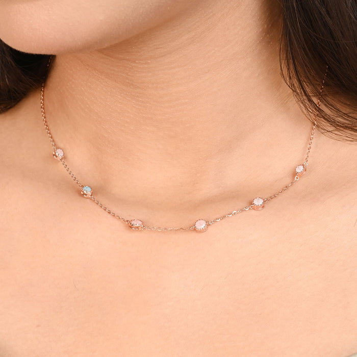 Pastel Bezel Necklace