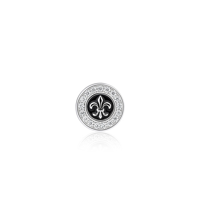 Pavé Flower Silver Studs