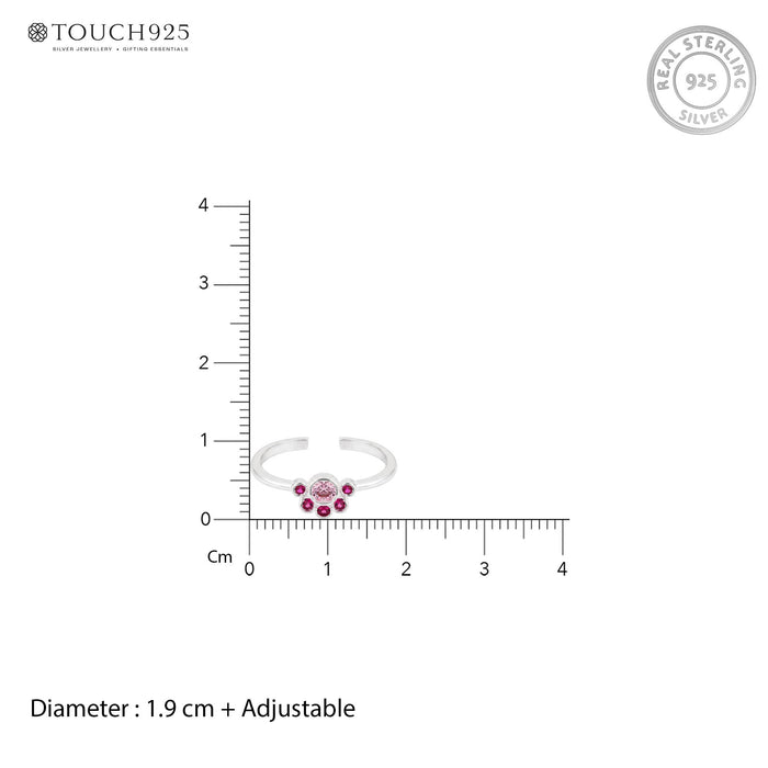 Paw Print Motif Toe Ring