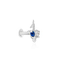 Peacock Charm Silver Nose Pin
