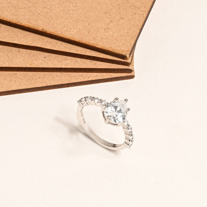 Pear Classic Accent Ring