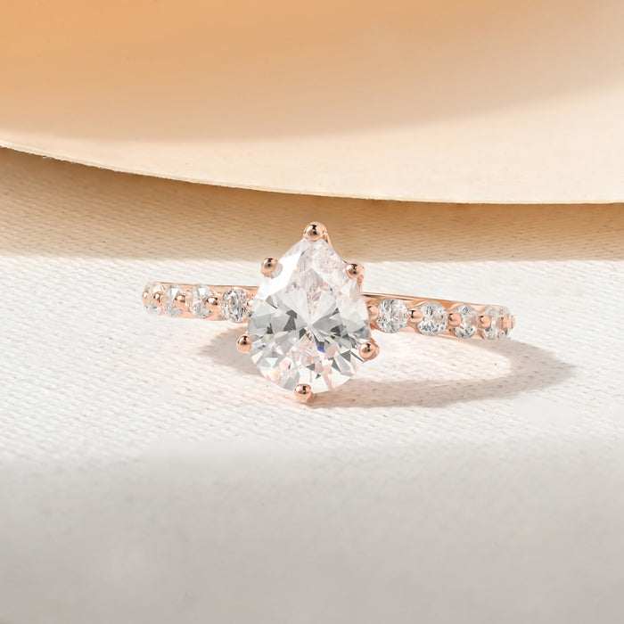 Pear Classic Accent Ring