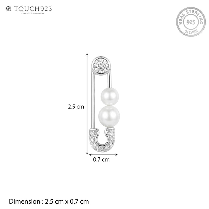 Pearl Pin Silver Studs