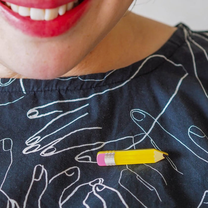 Pencil Simplified Mini Brooch - Erstwilder Arts & Crafts (2026)