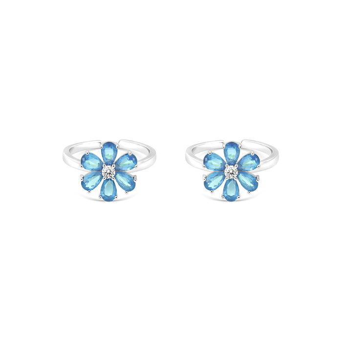 Petaline Silver Toe Ring