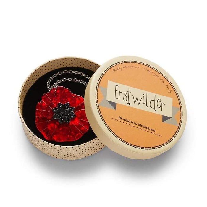 Poppy Field Large Pendant Necklace - Erstwilder Remembrance (2021)