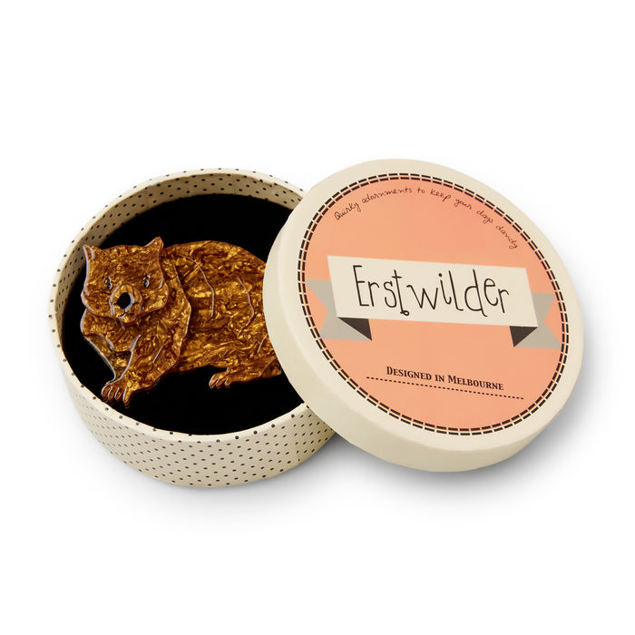 Pot-Belly Patrick Wombat Brooch | Erstwilder Austrialiana (2018)