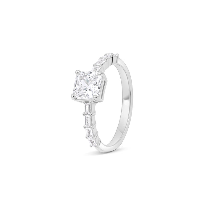 Princess Baguette CZ Ring