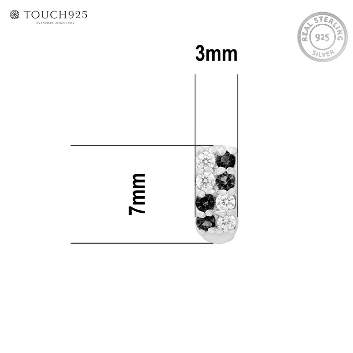 Radiant Bar Silver Nose Pin