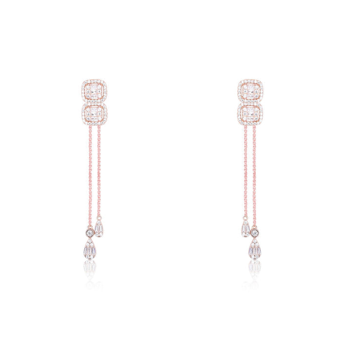 Radiant Cubic Cascade Necklace Set