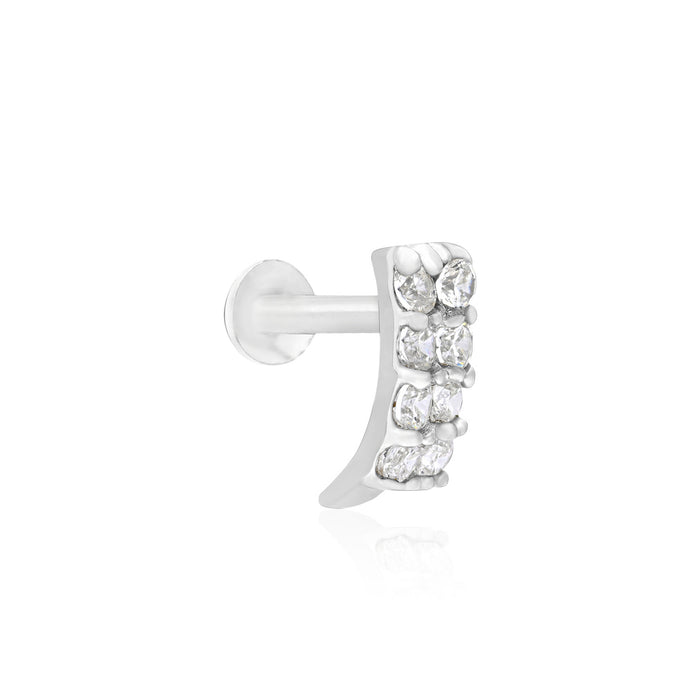 Radiant Silver Nose Pin