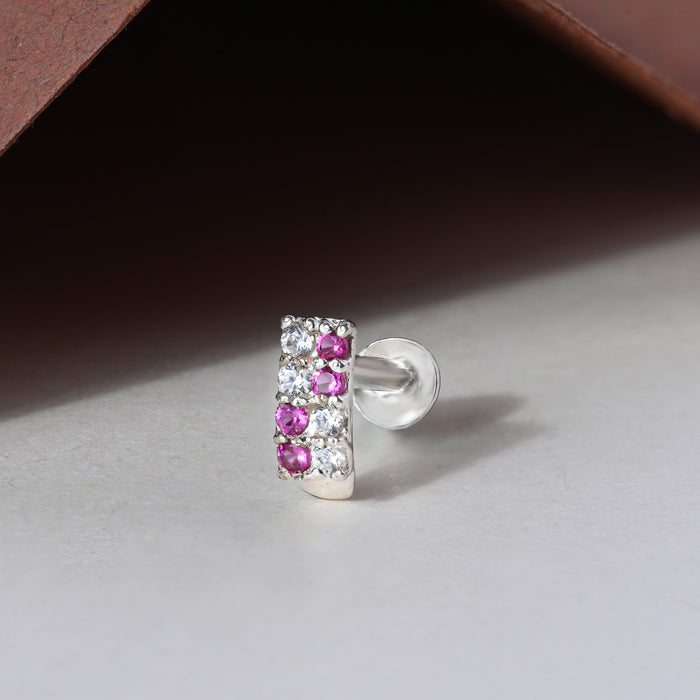 Radiant Silver Nose Pin