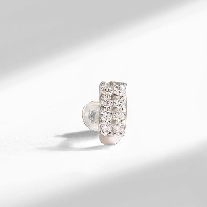 Radiant Silver Nose Pin