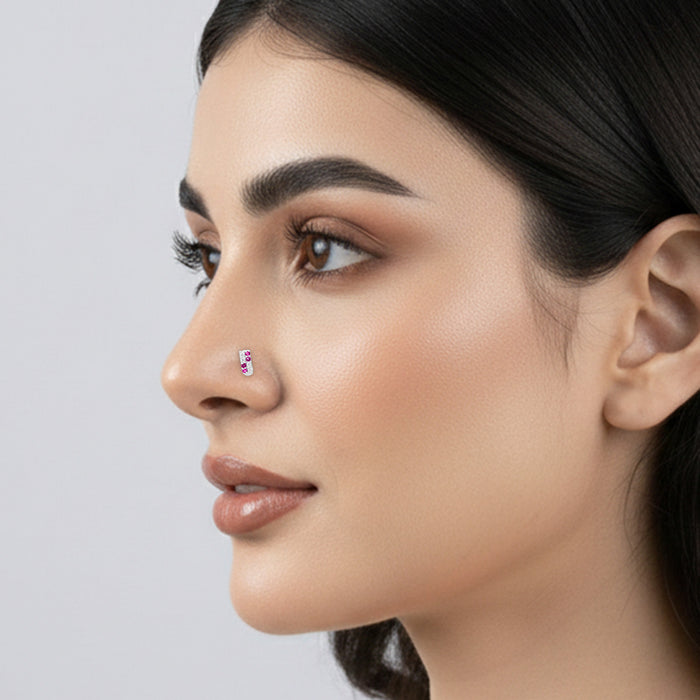 Radiant Silver Nose Pin