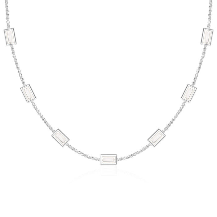 Rectangular Stone Link Chain