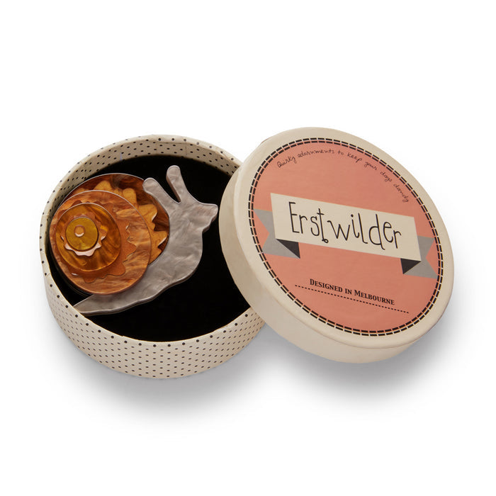 Reticulated Rebel Snail Brooch - Erstwilder Insects and Bugs (2020)