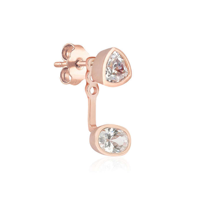 Rose Dual-Stone Earrings