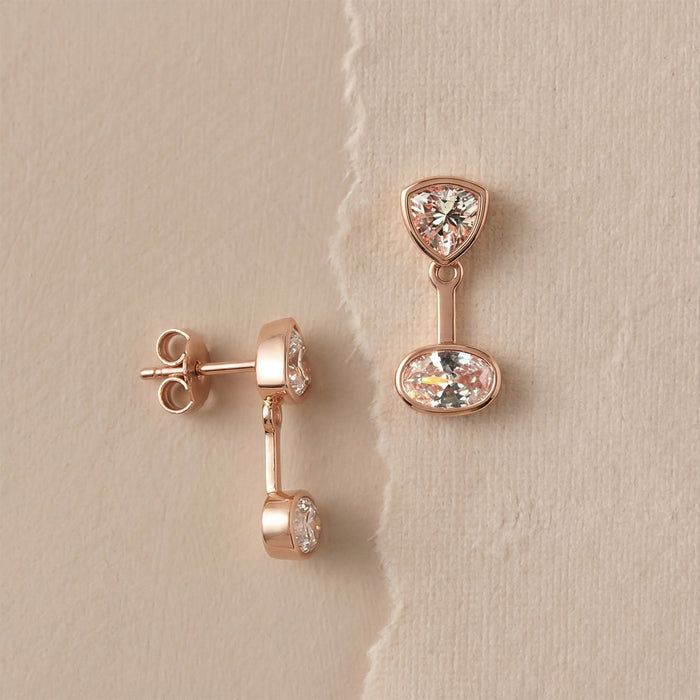 Rose Dual-Stone Earrings