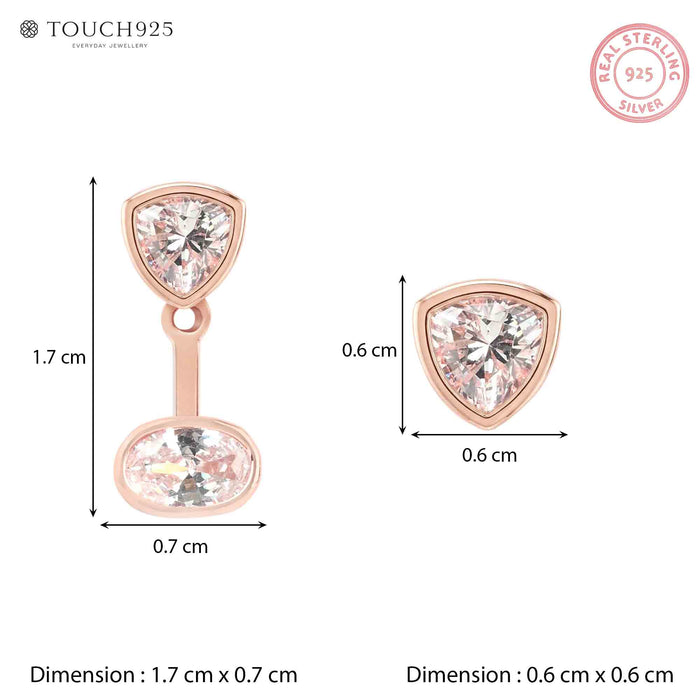 Rose Dual-Stone Earrings